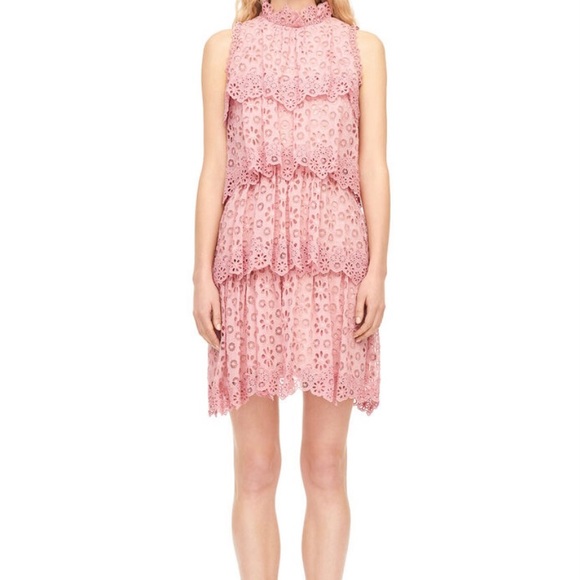 NWT Size 12 Rebecca Taylor Pinwheel Eyelet Tiered Dress - Picture 1 of 6